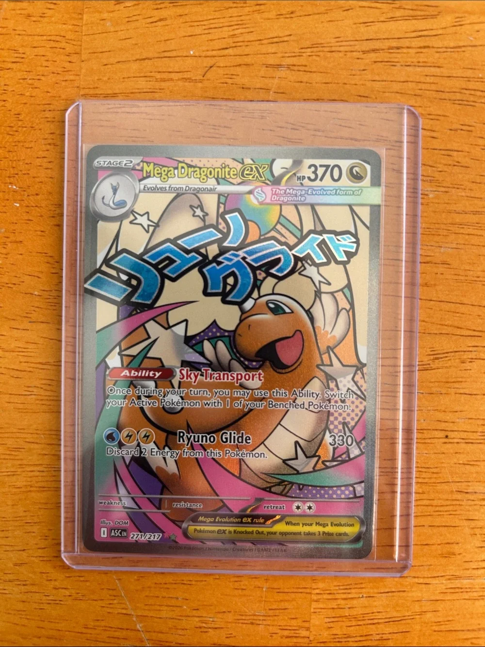 New! Pokemon Mega Dragonite EX Full Art - Gold, Blue, Pink (Ascended Hero’s) - Picture 2 of 9